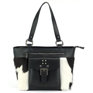 Montana West Real Leather Hair-On Cowhide Collection Tote